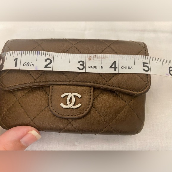 Authentic Chanel Quilted Caviar Card/Coin Mini Wallet - Picture 12 of 13